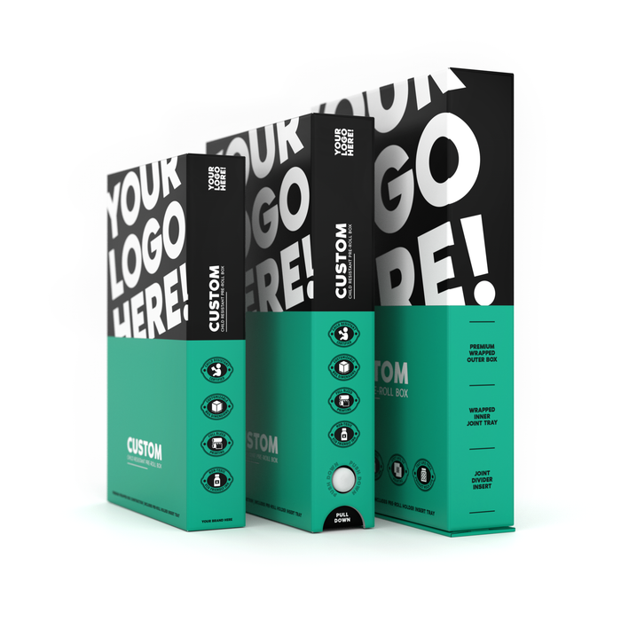 Child Resistant and Non-CR Pre Roll Push Boxes
