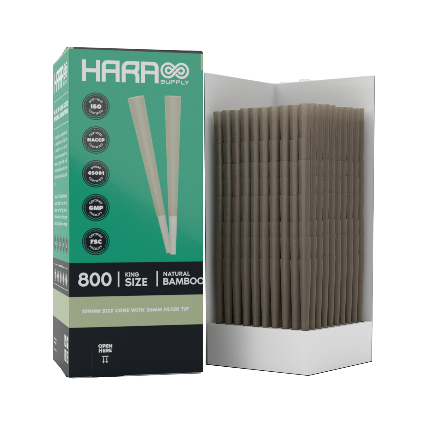 Herbal Tea Leaf & Bamboo Pre-Rolled Cones